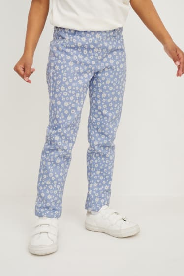 Kinderen: meisjes - Set van 2 - jegging - wit / blauw