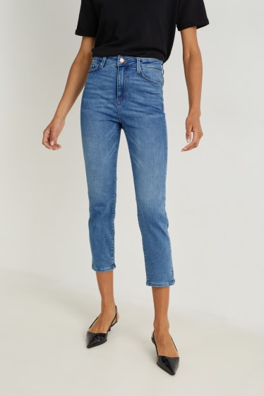 Dames - Slim jeans - high waist - jeansblauw