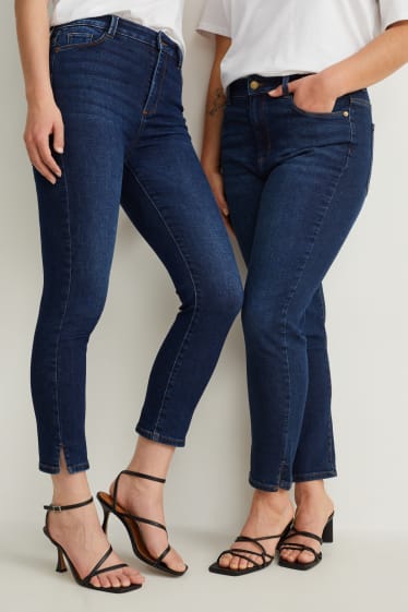 Damen - Slim Jeans - High Waist - jeansblau