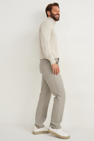 Herren - Hose - Regular Fit - hellgrau-melange