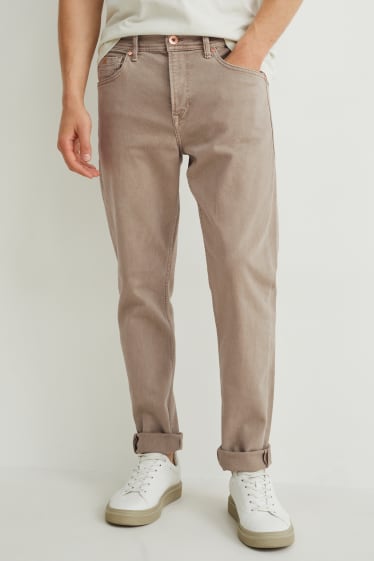 Herren - Tapered Jeans - mit Hanffasern - hellbeige
