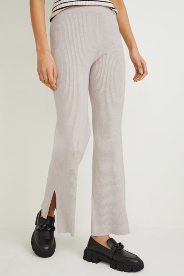 Damen - Strickhose - cremefarben