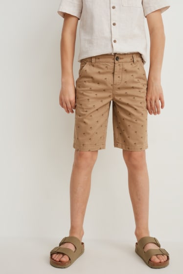 Nen - Bermudes - estampades - marró clar