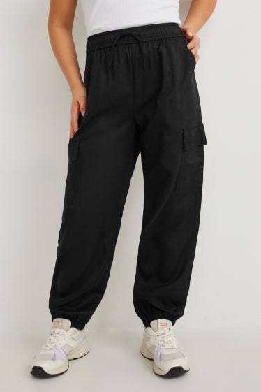 Children Girls - Cargo trousers - black