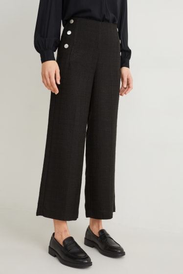 Damen - Culotte - High Waist - schwarz