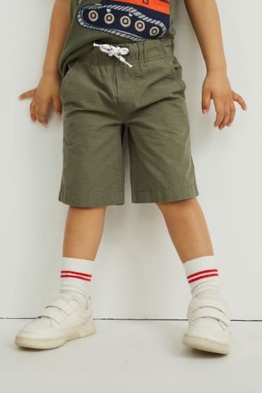 Enfants garçons - Bermudas - à rayures - vert