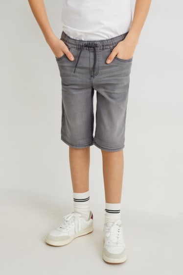 Kinder Jungen - Jeans-Shorts - grau