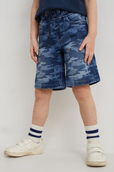 Nen - Bermudes texanes - jog denim - estampat - blau fosc