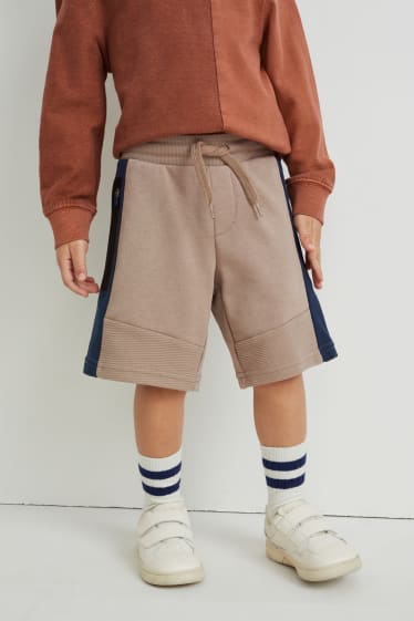 Enfants garçons - Bermudas en molleton - taupe