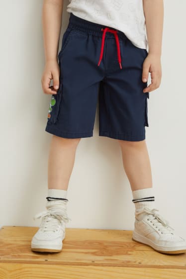 Nen - Super Mario - Pantalons curts cargo - blau fosc