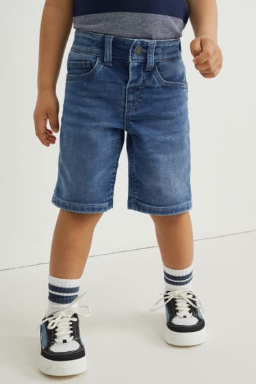 Kinderen - Korte spijkerbroek - jog denim - jeansblauw