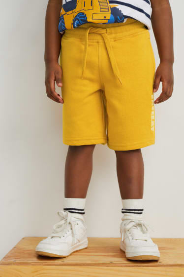 Enfants garçons - Lot de 3 - bermudas en molleton - jaune
