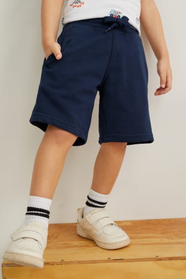 Enfants garçons - Lot de 5 - bermudas en molleton - bleu foncé