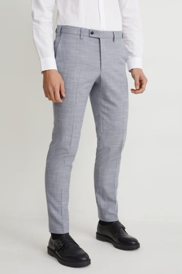 Uomo - Pantaloni coordinabili - slim fit - stretch - LYCRA® - grigio