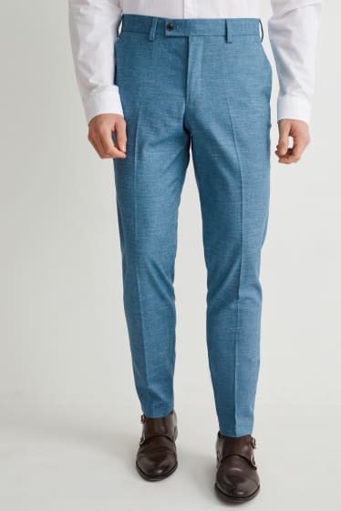 Hommes - Pantalon de costume - slim fit - stretch - LYCRA® - turquoise