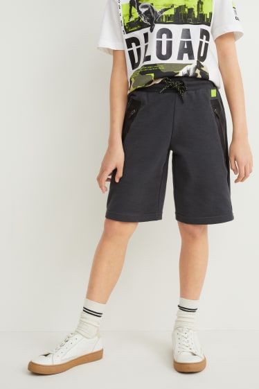 Nen - Pantalons curts de xandall - gris fosc