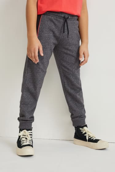 Kinder Jungen - Jogginghose - grau-melange