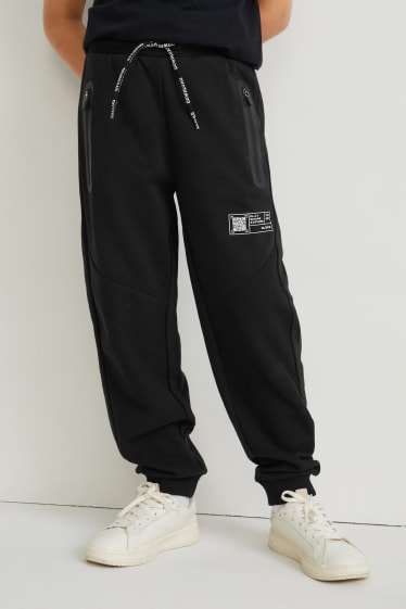 Enfants garçons - Pantalon de jogging - motif Augmented Reality - noir