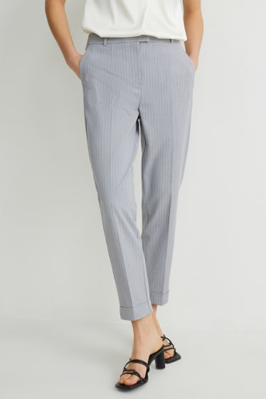 Damen - Business-Hose - Regular Fit - 4 Way Stretch - hellgrau