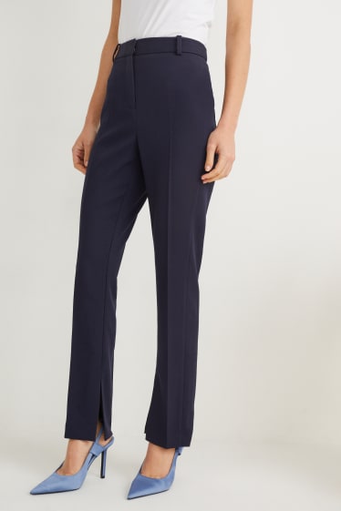 Damen - Business-Hose - High Waist - Slim Fit - dunkelblau