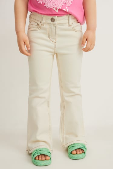 Kinder - Flared Jeans - cremeweiß