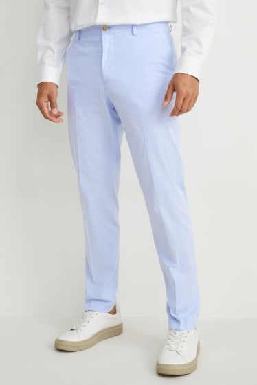 Heren - Broek uit het combi-systeem - slim fit - gestreept - lichtblauw