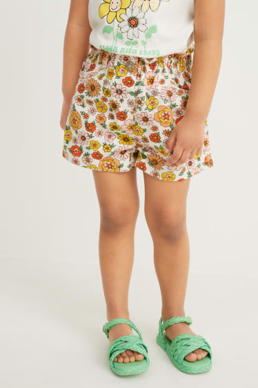 Nena - Pantalons curts - de flors - blanc trencat