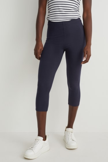 Femmes - Lot de 2 - leggings capri - bleu foncé