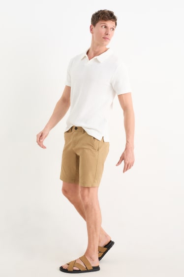 Hommes - Short - Flex - 4 Way Stretch - LYCRA® - beige