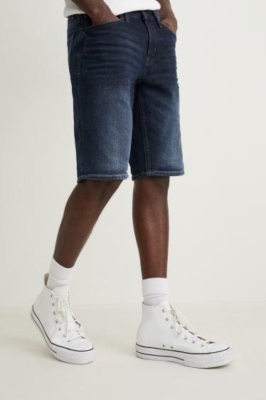 Uomo - Shorts di jeans - LYCRA® - jeans blu scuro