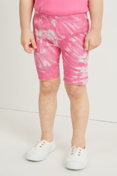 Kinderen: meisjes - Set van 3 - fietsbroek - fuchsiarood