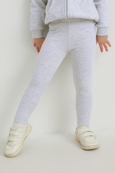 Kinder Mädchen - Thermoleggings - hellgrau-melange
