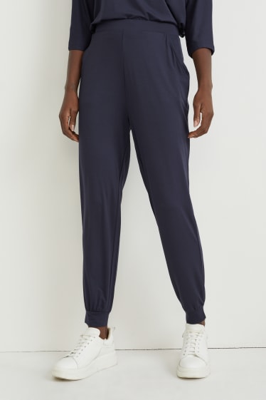 Dona - Pantalons de xandall bàsics - blau fosc