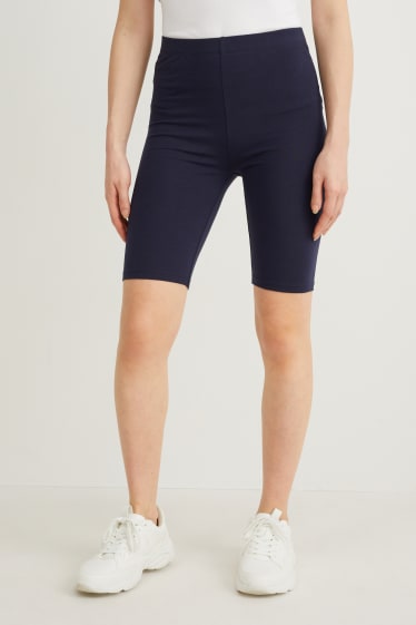 Dames - Set van 2 - basic-fietsbroek - LYCRA® XTRA LIFE™ - donkerblauw
