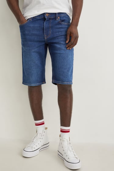 Hommes - Short en jean - jean bleu foncé