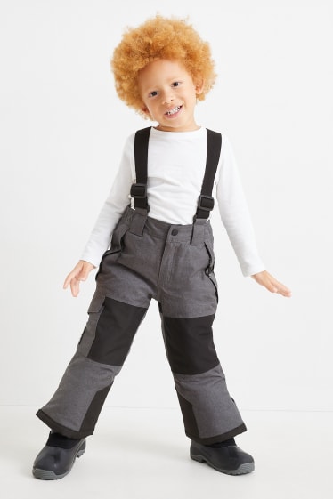 Kinder Jungen - Skihose - wasserdicht - dunkelgrau