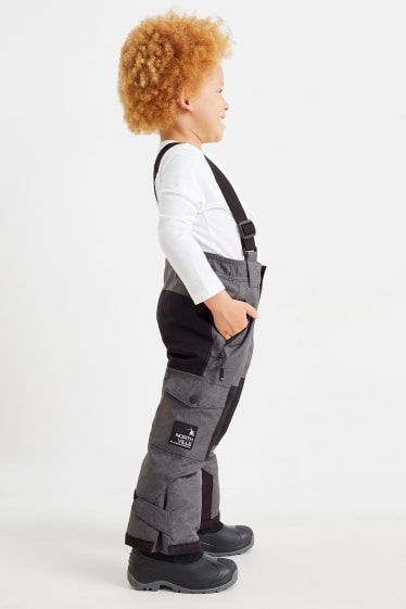 Kinder Jungen - Skihose - wasserdicht - dunkelgrau