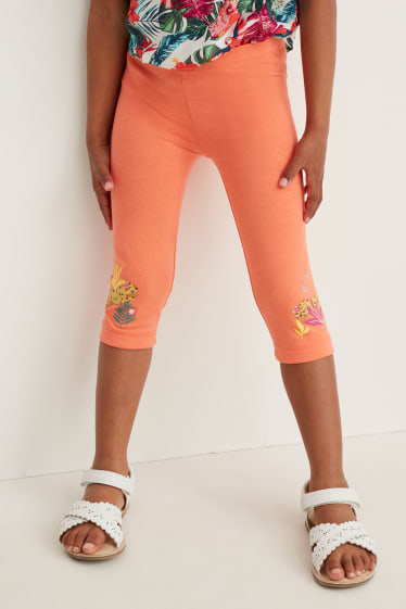 Kinderen: meisjes - Set van 2 - legging - oranje