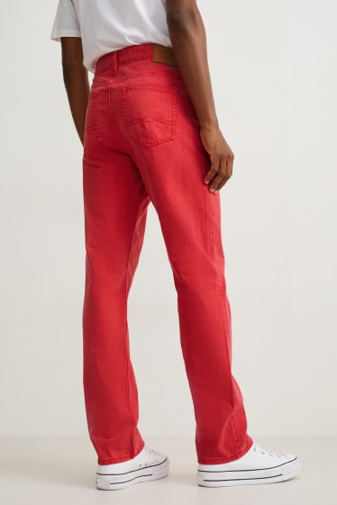 Heren - Regular jeans - rood