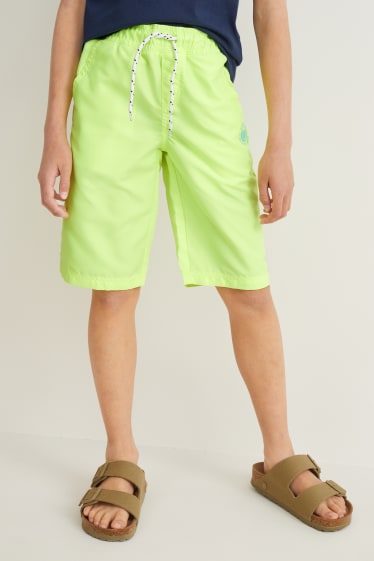 Kinder - Multipack 2er - Shorts - neon-gelb