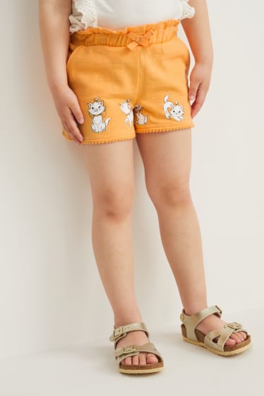 Enfants filles - Les Aristochats - short en molleton - orange