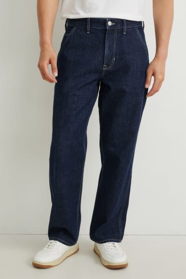Uomo - Relaxed jeans - con fibre di canapa - jeans blu scuro