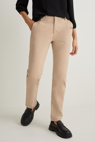 Femmes - Chino - mid waist - beige