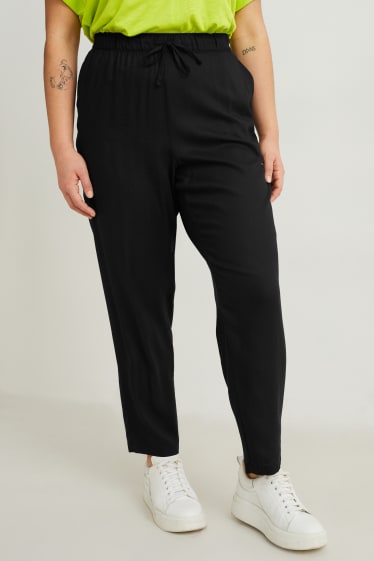 Donna - Pantaloni - vita media - comfort fit - nero