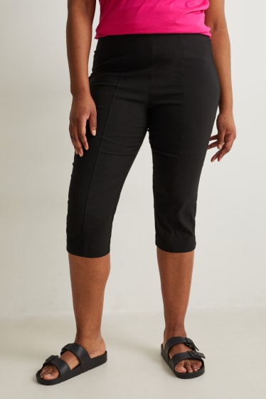 Femmes - Pantalon corsaire - mid waist - LYCRA® - noir