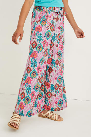 Children Girls - Trousers - patterned - rose