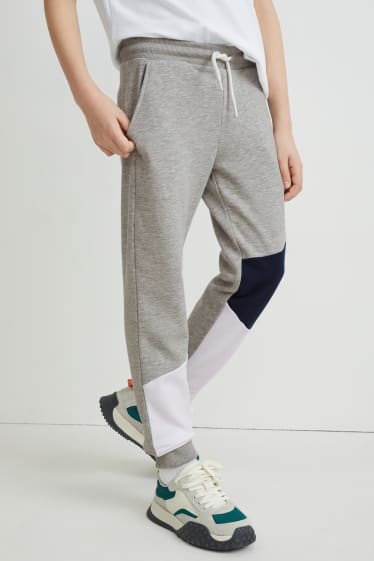 Enfants garçons - Pantalon de jogging - gris clair chiné