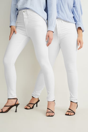 Damen - Jegging Jeans - High Waist - LYCRA® - weiss