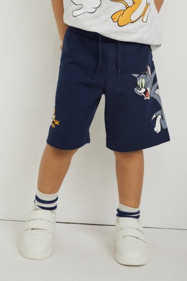 Kinderen: jongens - Tom & Jerry - sweatshort - donkerblauw
