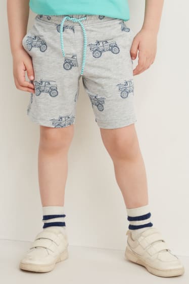 Niños: niños - Pack de 3 - bermudas deportivas - azul oscuro
